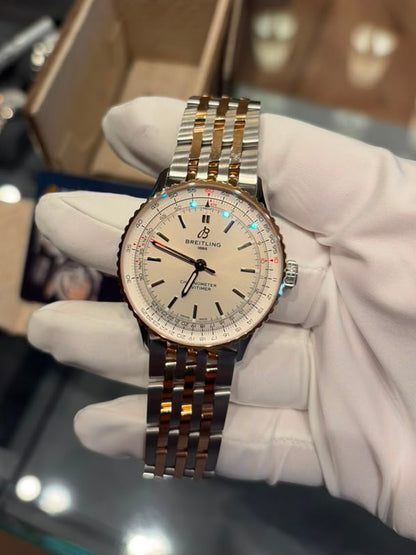 Breitling Navitimer Automatic 41 Stainless Steel &amp; 18K Red Gold – Beige Dial – Two-Tone Bracelet – U17329F41G1U1