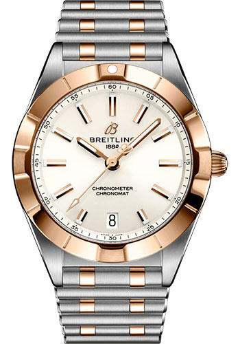 Breitling Chronomat Stainless Steel and Rose Gold 32 MM - Stainless Steel and Rose Gold Bracelet - White Dial - U77310101A1U1