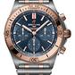 Breitling Chronomat Stainless Steel and Rose Gold 42 MM - Stainless Steel and Rose Gold Bracelet - Blue Dial - UB0134101C1U1