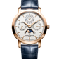 Vacheron Constantin Traditionnelle Perpetual Calendar Ultra-Thin Pink Gold 36.5 MM - Dark Blue Leather Strap - Silver Dial - 4300T/000R-H107