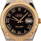 Rolex Datejust II Stainless Steel and Yellow Gold 41 MM - 2 Tone - Oyster Bracelet - Fluted Bezel - Black Roman Dial - 116333