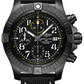 Breitling Avenger DLC-coated Titanium 45 MM - Anthracite Calfskin Leather Strap - Black Dial - V13317101B1X1