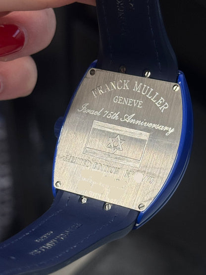 Franck Muller Vanguard Israel 75th Anniversary - 41 MM - Titanium - Blue Dial - V41SCDTTTBLBC