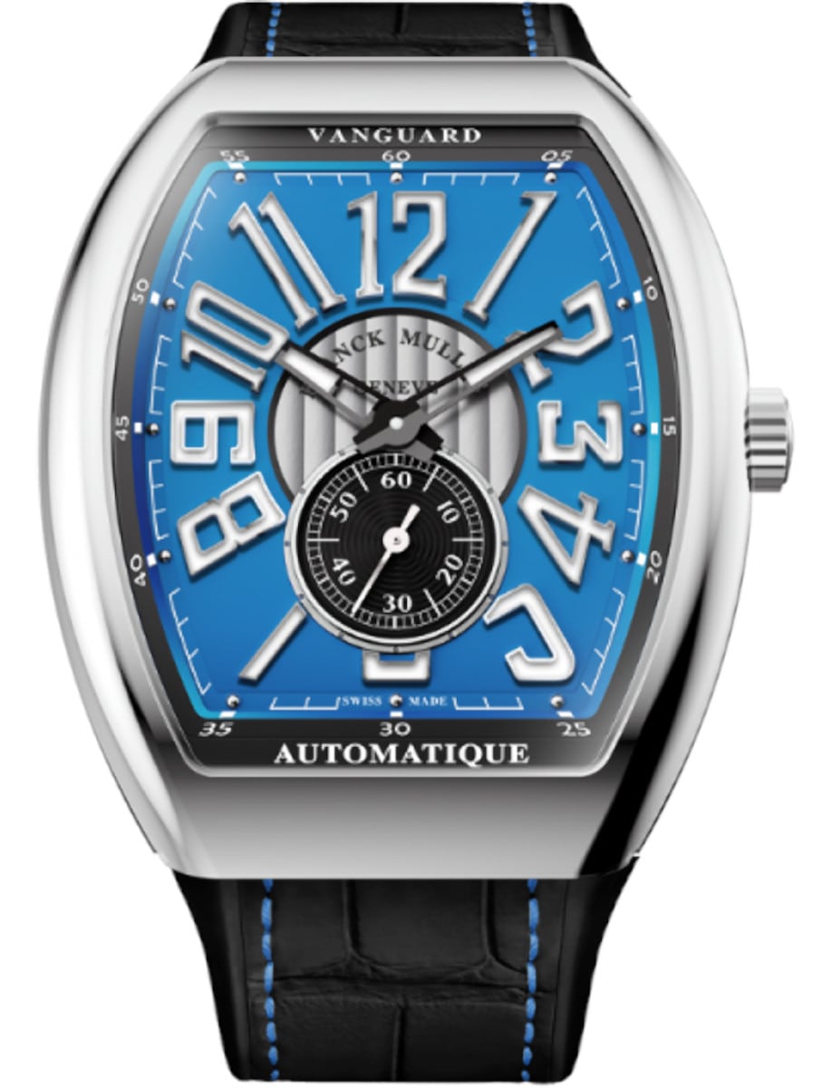 Franck Muller Vanguard - 41 MM - Steel - Blue Dial - V41SS6ATFOVINBLACBL