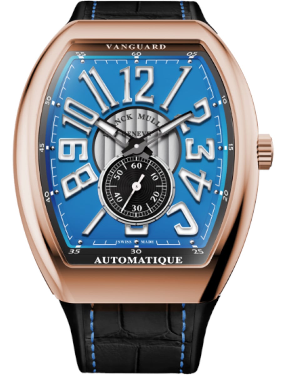 Franck Muller Vanguard - 41 MM - Rose Gold - Blue Dial - V41SS6ATFOVINBL5NBL