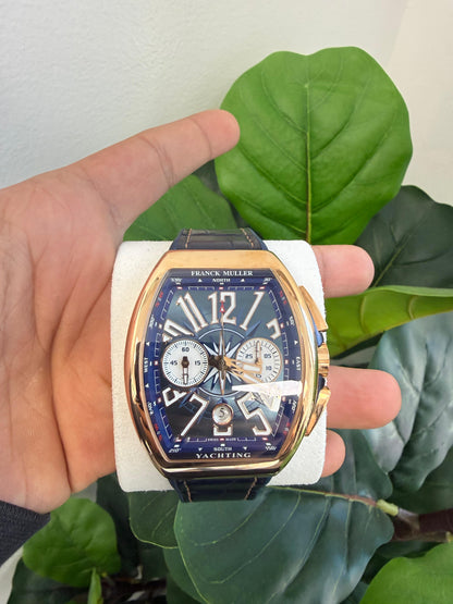 Franck Muller Vanguard Gravity - 40 MM - Rose Gold - Diamond Bezel - Open Dial - V45TGRCSSQTYACHT