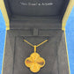 Van Cleef & Arpels Vintage Alhambra Necklace - 18k Yellow Gold - Guilloché - 1 Motif - VCARP4KO00