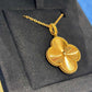 Van Cleef & Arpels Vintage Alhambra Necklace - 18k Yellow Gold - Guilloché - 1 Motif - VCARP4KO00