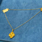 Van Cleef & Arpels Vintage Alhambra Necklace - 18k Yellow Gold - Guilloché - 1 Motif - VCARP4KO00