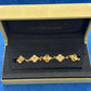 Van Cleef & Arpels Vintage Alhambra Bracelet - 18k Yellow Gold - Diamond - 5 Motifs - Tw. 1 ct - VCARP4KN00