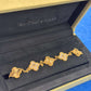 Van Cleef & Arpels Vintage Alhambra Bracelet - 18k Yellow Gold - Diamond - 5 Motifs - Tw. 1 ct - VCARP4KN00