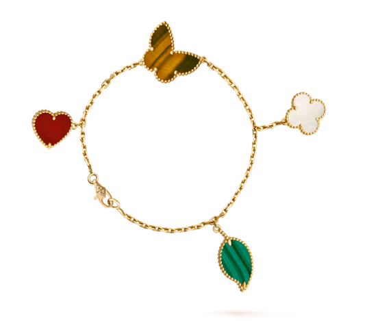 Van Cleef & Arpels Lucky Alhambra Bracelet - 18k Yellow Gold - 4 Motifs - VCARD79600