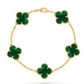 Van Cleef & Arpels Vintage Alhambra Bracelet - 18k Yellow Gold - Malachite - 5 Motifs - VCARL80900