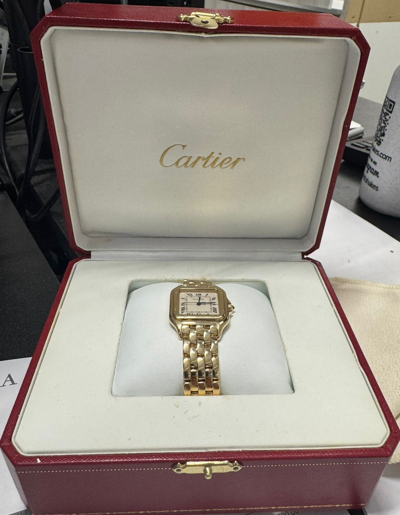 Cartier Panthére De Cartier Yellow Gold (Large Model) 29 MM - Yellow Gold Bracelet - Yellow Gold Bezel - White Dial - W25014B9