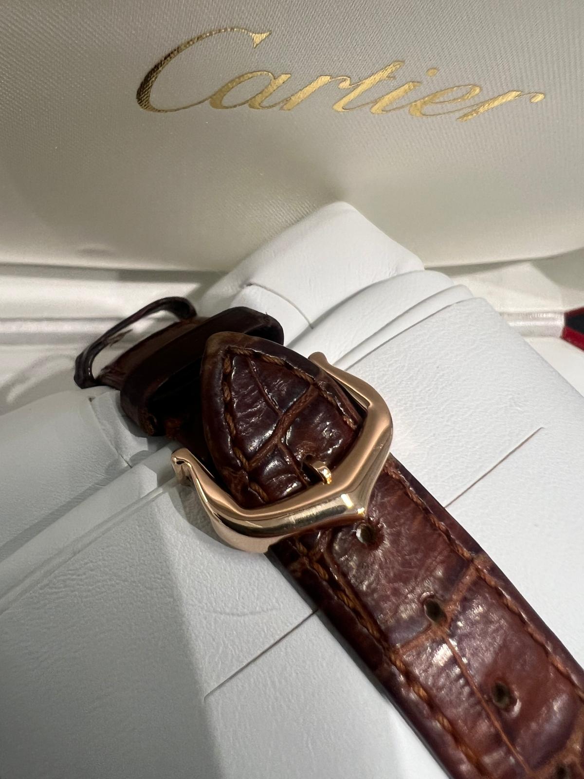 Cartier - Tank Americaine - 41.6 MM x 22.6 MM - Rose Gold - Silver Dial - W2620030