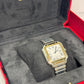 Cartier Santos de Cartier Stainless Steel 35.1 MM (Medium Model) - Stainless Steel Bracelet - White Dial - W2SA0016