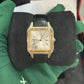Cartier Santos de Cartier-Dumont Stainless Steel - Rose Gold Bezel - 43.5 MM (Large Model) - Black Leather Strap - Silver Dial - W2SA0037