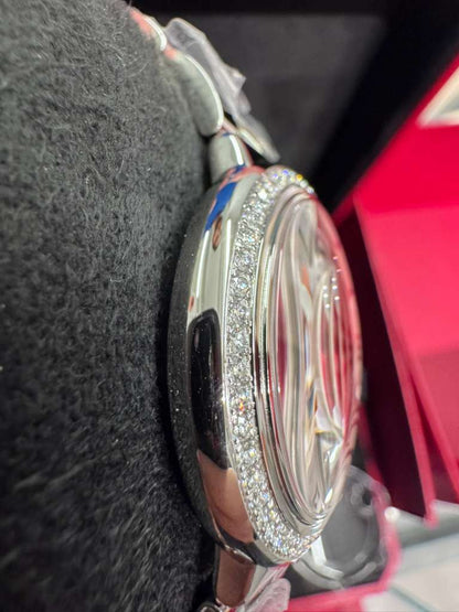 Cartier Ballon Bleu Stainless Steel Diamond 33 MM - Stainless Steel Bracelet - White Dial - W4BB0023