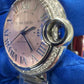Cartier Ballon Bleu Stainless Steel Diamond 33 MM (Small Model) - Stainless Steel Bracelet - Pink Dial - W4BB0037
