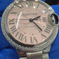 Cartier Ballon Bleu Stainless Steel Diamond 33 MM (Small Model) - Stainless Steel Bracelet - Pink Dial - W4BB0037