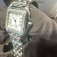 Cartier Panthére De Cartier Stainless Steel (Small Model) 22 MM - Stainless Steel Bracelet - Diamond Bezel - White Dial - W4PN0016