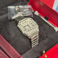 Cartier Santos de Cartier Stainless Steel 35.1 MM (Medium Model) - Stainless Steel Bracelet - White Dial - W4SA0005