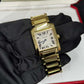 Cartier Tank Francaise Yellow Gold (Medium Model) 25 MM - Yellow Gold Bracelet - Silver Dial - W50003N2