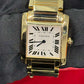 Cartier Tank Francaise Yellow Gold (Medium Model) 25 MM - Yellow Gold Bracelet - Silver Dial - W50003N2