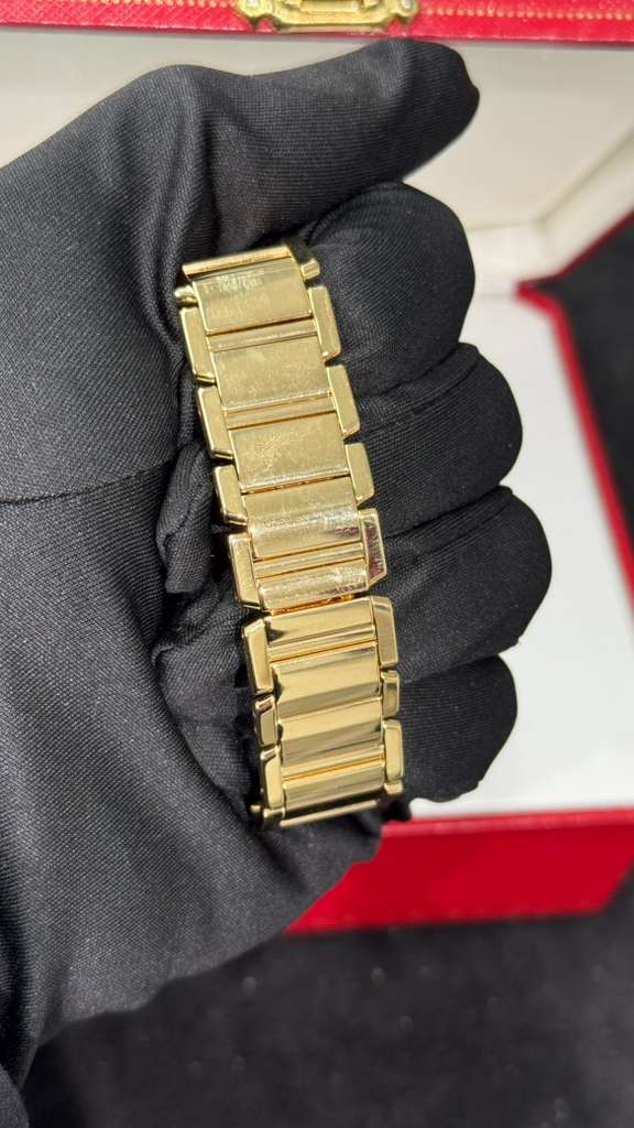Cartier Tank Francaise Yellow Gold (Medium Model) 25 MM - Yellow Gold Bracelet - Silver Dial - W50003N2