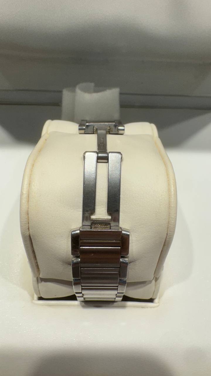 Cartier Tank Stainless Steel (Small Model) 25 MM - Stainless Steel Bracelet - Stainless Steel Bezel - White Dial - W51008Q3
