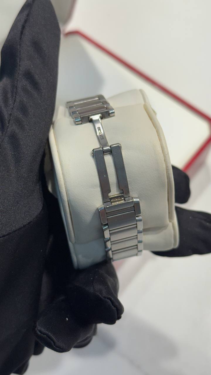 Cartier Tank Stainless Steel (Small Model) 25 MM - Stainless Steel Bracelet - Stainless Steel Bezel - White Dial - W51008Q3