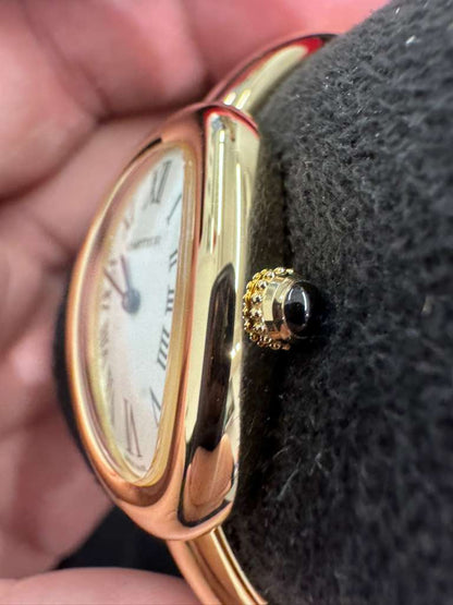 Cartier - Baignoire (Small model) - 23 MM - Yellow Gold - Silvered Dial - WGBA0025 - Size 16
