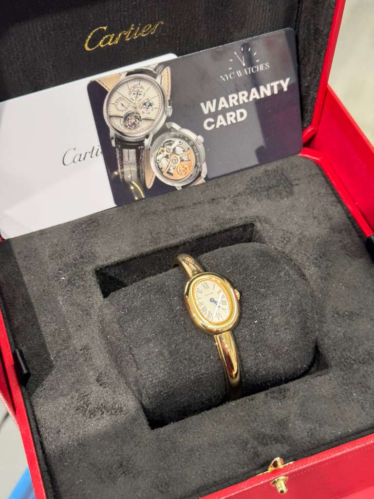 Cartier - Baignoire 16 - 24.6 MM x 18.7 MM - Yellow Gold - Silvered Dial - WGBA0045