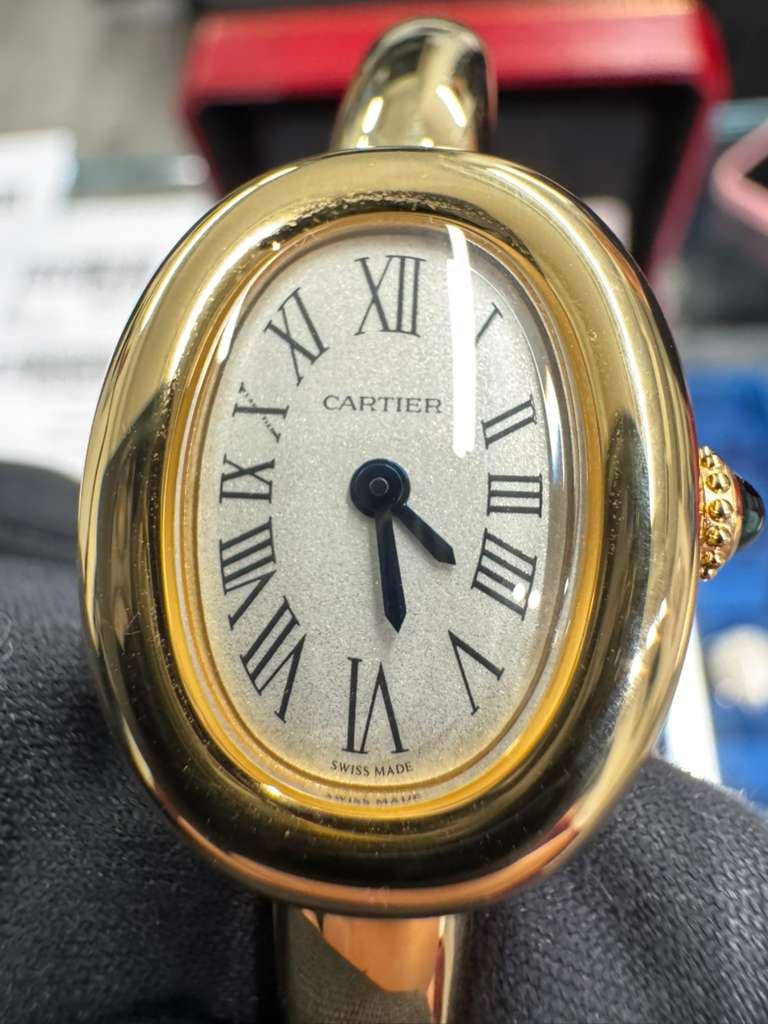 Cartier - Baignoire 16 - 24.6 MM x 18.7 MM - Yellow Gold - Silvered Dial - WGBA0045