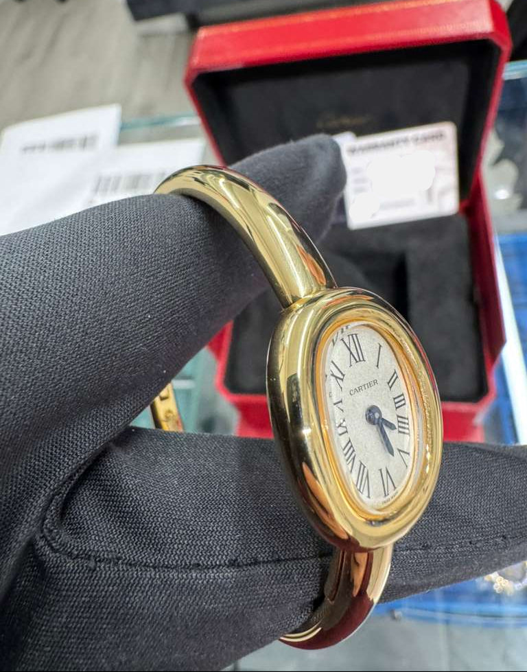 Cartier - Baignoire 16 - 24.6 MM x 18.7 MM - Yellow Gold - Silvered Dial - WGBA0045