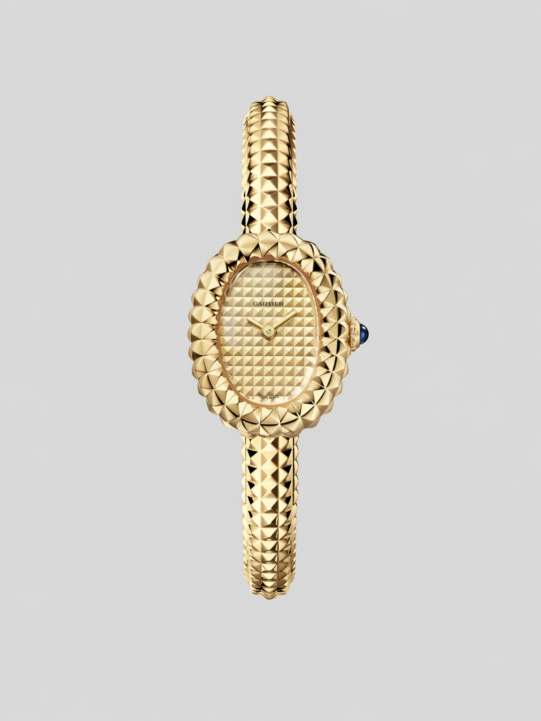 Cartier - Baignoire Clou de Paris - 24.6 MM x 19.3 MM - Yellow Gold - Golden Dial - WGBA0070