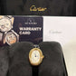 Cartier Baignoire Yellow Gold 34.6 MM (Mini model) - Black Patent Leather Strap - Silvered Dial - WGBA0075