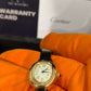 Cartier Baignoire Yellow Gold 24.6 MM (Mini model) - Black Patent Leather Strap - Silvered Dial - WGBA0075