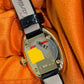 Cartier Baignoire Yellow Gold 24.6 MM (Mini model) - Black Patent Leather Strap - Silvered Dial - WGBA0075