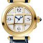 Cartier Pasha de Cartier Yellow Gold 41 MM - Blue Alligator Leather Strap - Silver Flinqué Dial - WGPA0019