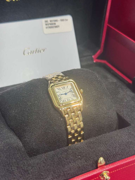 Cartier Panthére De Cartier Yellow Gold (Small Model) 23 x 30 MM - Yellow Gold Bracelet - Yellow Gold Bezel - White Dial - WGPN0038