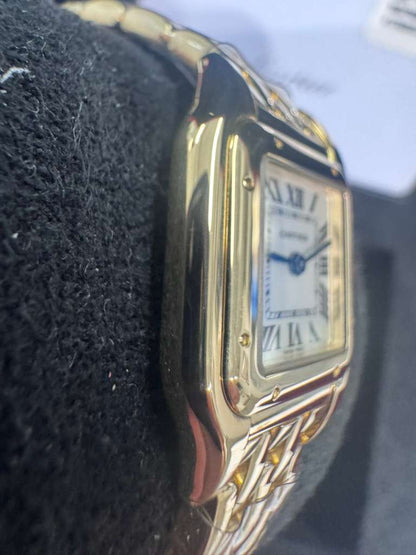 Cartier Panthére De Cartier Yellow Gold (Small Model) 23 x 30 MM - Yellow Gold Bracelet - Yellow Gold Bezel - White Dial - WGPN0038