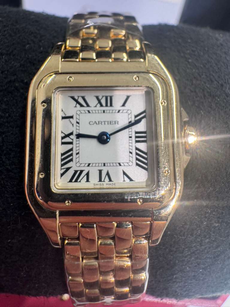 Cartier Panthére De Cartier Yellow Gold (Small Model) 23 x 30 MM - Yellow Gold Bracelet - Yellow Gold Bezel - White Dial - WGPN0038