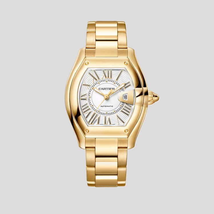 Cartier Roadster Watch - Yellow Gold - 42.5 MM - White Roman Dial - WGRD0011
