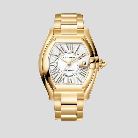 Cartier Roadster Watch - Yellow Gold - 47.2 MM - White Roman Dial - WGRD0012