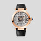 Cartier Pasha de Cartier Rose gold 41 MM (Extra Large model) - Black Alligator Strap - Skeleton Dial - WHPA0018