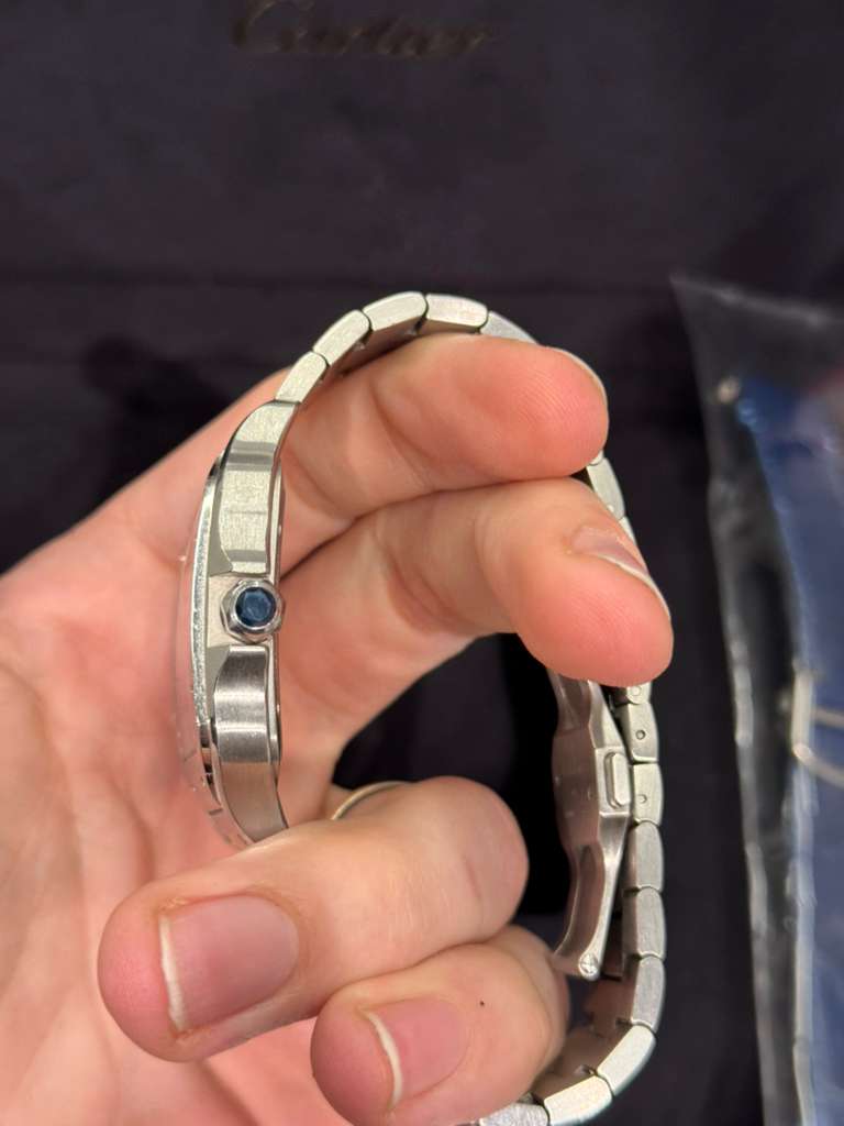 Cartier Santos de Cartier Steel 39.8 MM (Large model) - Steel Bracelet - Openworked Dial - WHSA0007