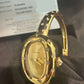 Cartier - Baignoire Polka Dot Mini Model Size 15 - 24.6 MM x 18.7 MM - Yellow Gold - Golden Dial - WJBA0063