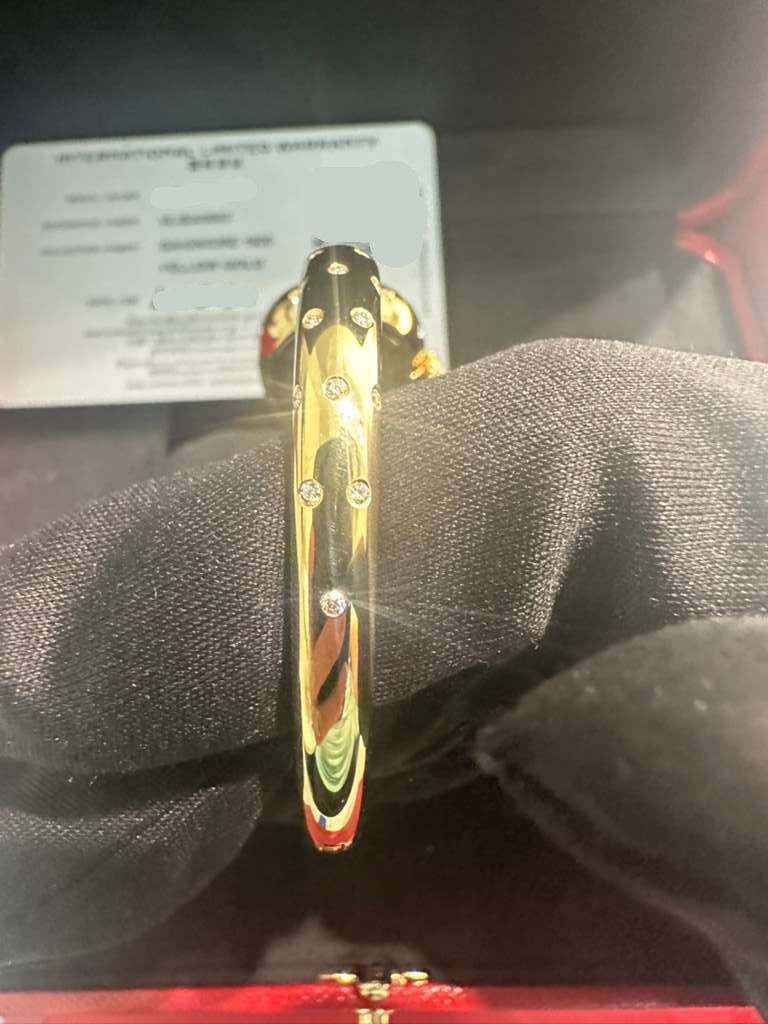 Cartier - Baignoire Polka Dot Mini Model Size 15 - 24.6 MM x 18.7 MM - Yellow Gold - Golden Dial - WJBA0063