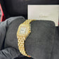 Cartier Panthére De Cartier Yellow Gold and Diamonds (Small Model) - 30.3 MM x 22 MM - Yellow Gold Diamond Bracelet - Yellow Gold Diamond Bezel - Silver Dial - WJPN0059
